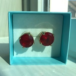 RARE: Kate Spade “true red” round stud earrings